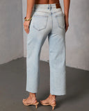 San Gabriel Super Stretch High Rise Cropped Wide Leg Jeans