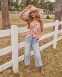 Wild Petal Floral Tapestry Top