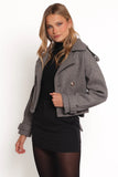 Zayda Crop Jacket Grey