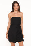 Karmen Wrap Mini Dress Black