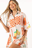 Sebastian Romper White Orange