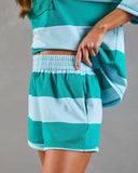 Cool Poise Striped Terry Sweatshorts