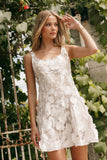 Evelynn Mini Dress White Nude