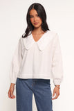 Kenna Long Sleeve Top White