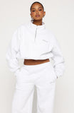 Test Drive Boxy Quarter Zip Sweater Grey Marle