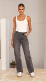 Rollas 90s Relaxed Jean Vintage Black Worn Black