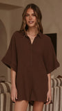 Vern Playsuit Chocolate