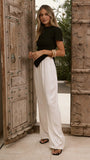 Tiarna Side Ruched Tee Black