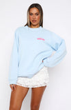With Love Romance Oversized Sweater Baby Blue