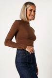 Wanda Long Sleeve Top Coco Brown