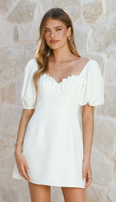 Ariel Bustier Mini Dress White