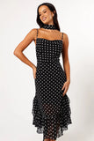 Francesca Midi Dress Black Polka Dot