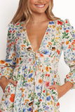 Irisa Long Sleeve Romper Garden Floral