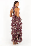 Kendall Maxi Halterneck Dress Dark Wine