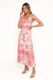 Valara Tie Shoulder Maxi Dress Rose Tile