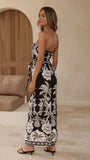Astra Jumpsuit Black White Floral