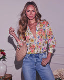 Alasia Floral Collared Top