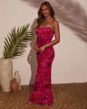 Shannon Mesh Floral Maxi Dress