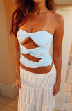 Taking Whats Mine Strapless Top Blue