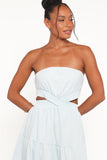 Cadence Strapless Maxi Dress Blue