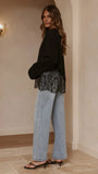 Javi Long Sleeve Lace Top Black