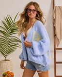 Warm Palm Graphic Knit Cardigan