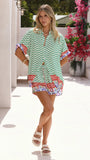 Lola Button Up Shirt Ziggy Print