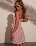 Montez Front Tie Babydoll Mini Dress