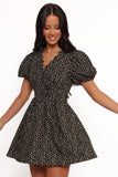 Chelsey Mini Dress Black Cream Floral
