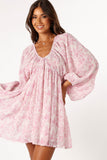 Paris Long Sleeve Dress Pink