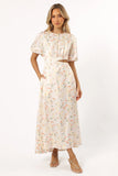 Aminah Puff Sleeve Dress Yellow Floral