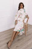 Sophia Long Sleeve Dress White Floral