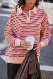 Beau Long Sleeve Jersey Top Pink Stripe
