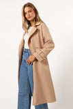 Cayenne Contrast Binding Trench Coat Camel