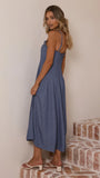 Tanya Maxi Dress Blue Denim