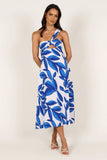 Freddie Midi Dress White Blue