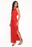 Ruben Lace Maxi Dress Red