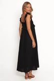 Ross Frill Strap Maxi Dress Black
