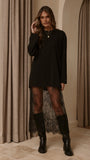 Kailey Lace Maxi Dress Black