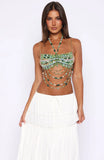 Own The Night Beaded Top Green