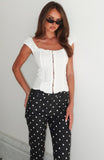 Day For It Capri Pants Black White Polka Dot