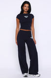 Break The Records Wide Leg Pants Navy