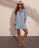 Moonlit Prairie Chambray Romper