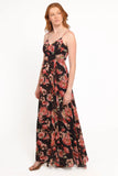 Naver Maxi Dress Black Floral