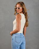 Club Muse Ribbed Knit Vest Top