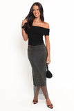 Sherida Midi Skirt Black