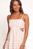 Evelin Midi Dress Pink Stripe