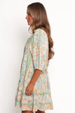 Arden Mini Dress Green Multi