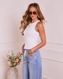 Klaire Ribbed Contrast Trim Tank Top