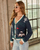 Good Swing Graphic Knit Cardigan
